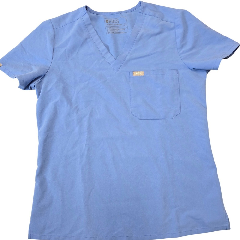 FIGS Scrub Set Womens Blue Jogger Pants V-Neck Top Medical Uniform Bundle - Picture 2 of 16